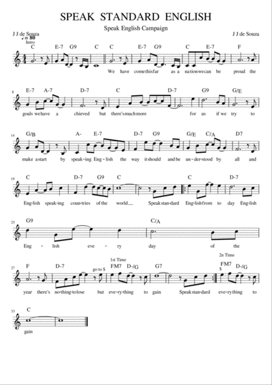 Speak Standard English Small Ensemble scores gallery preview page 1