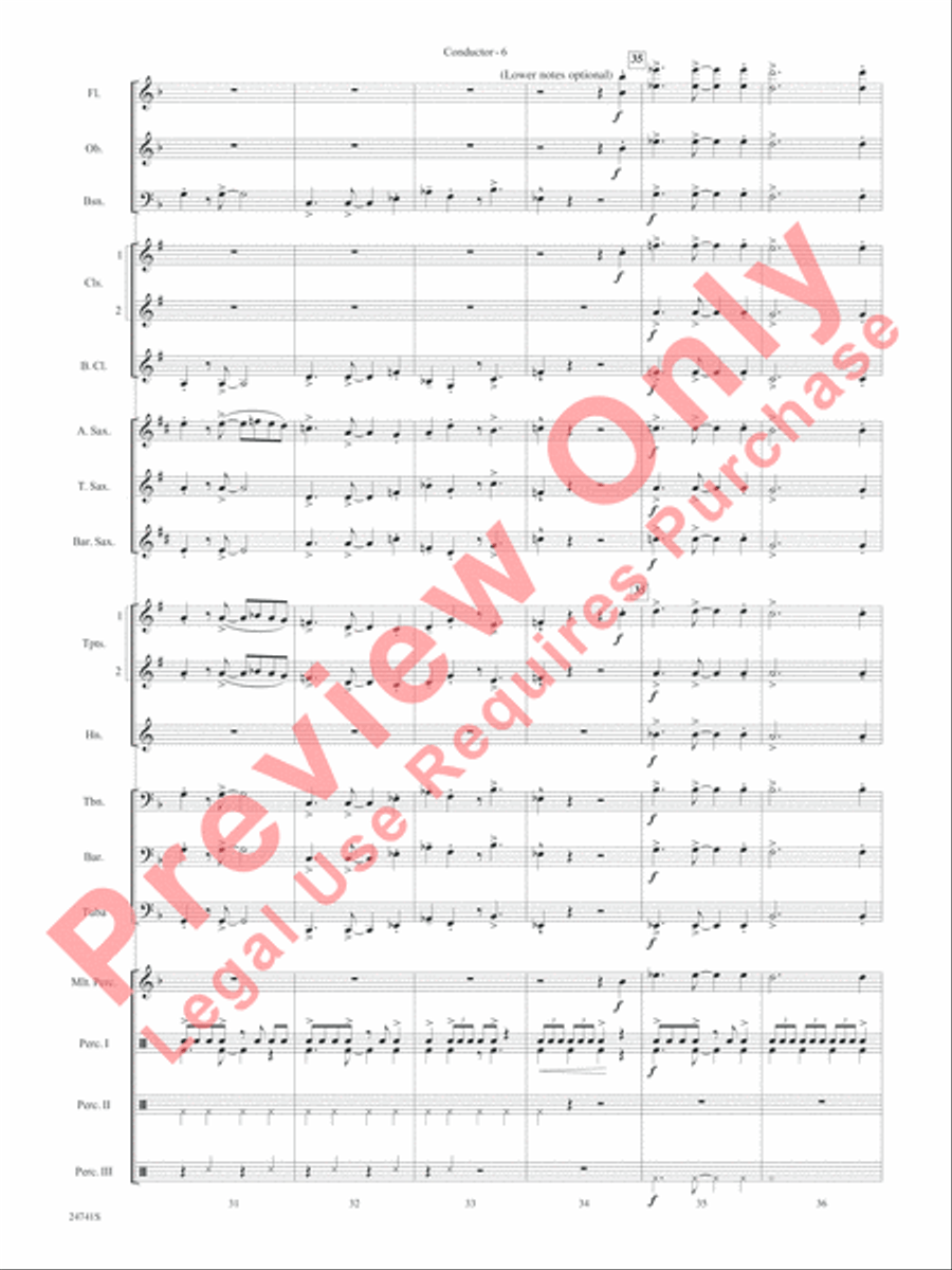 Swing, Santa, Swing Swing, Santa, Swing Concert Band scores gallery preview page 8