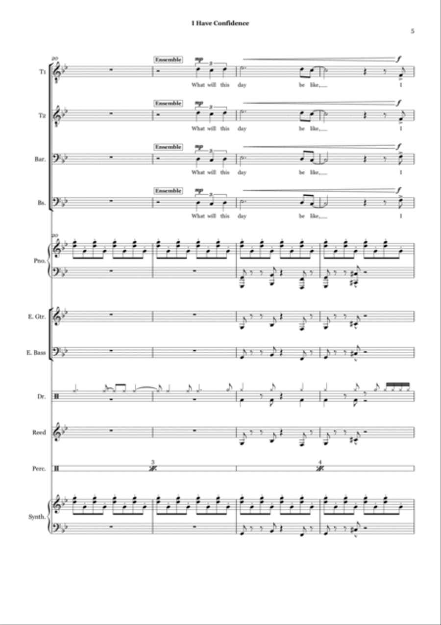 I Have Confidence Small Ensemble scores gallery preview page 5