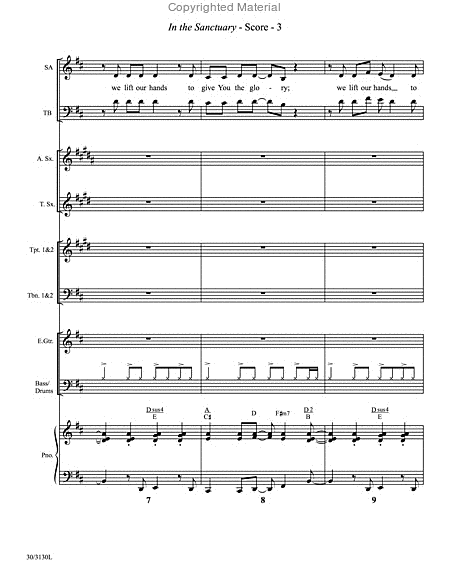 In the Sanctuary - Instrumental Ensemble Score and Parts image number null