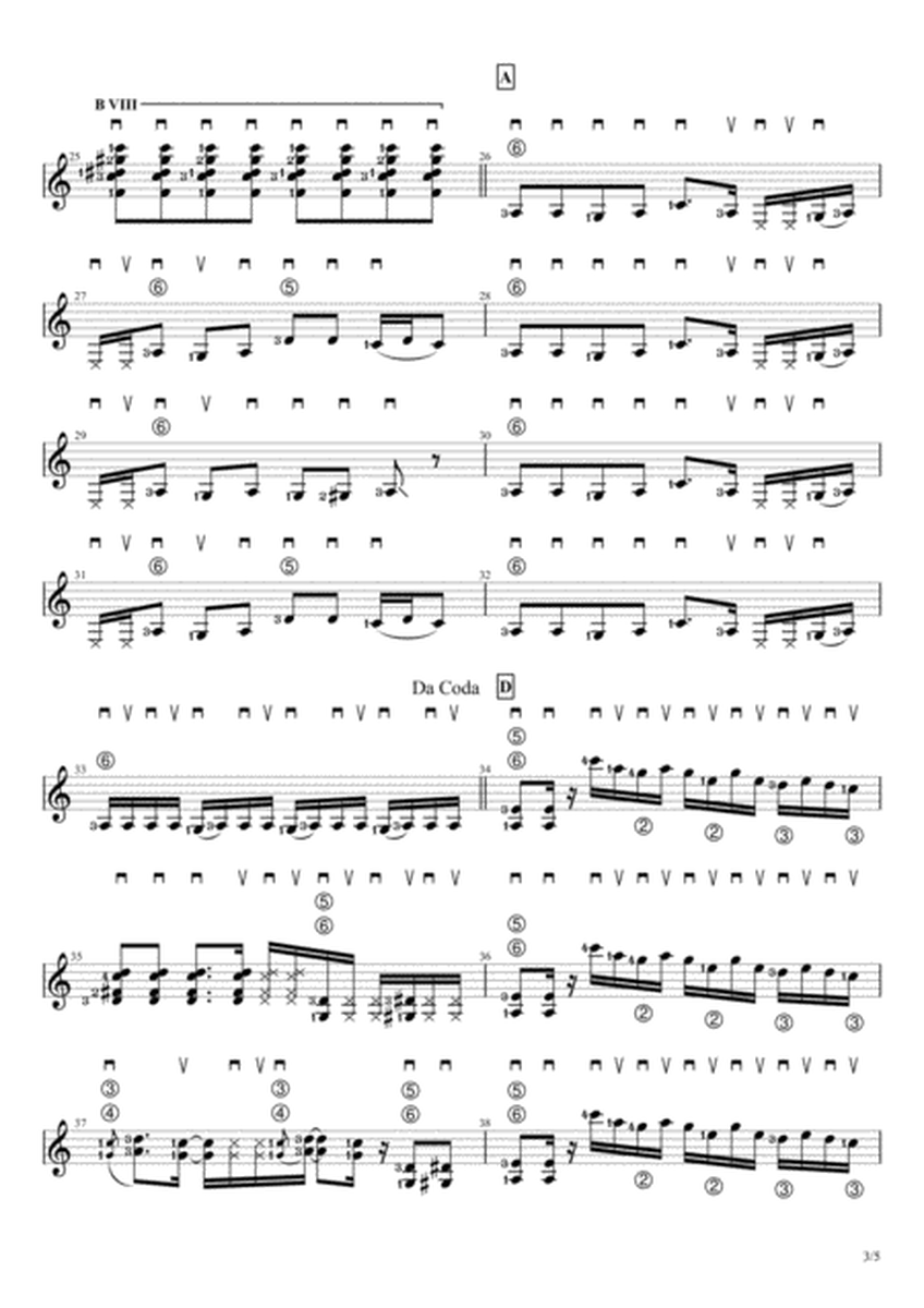 Downtown Funk (Solo Guitar Score) image number null