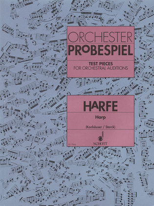 Book cover for Test Pieces for Orchestral Auditions Harp