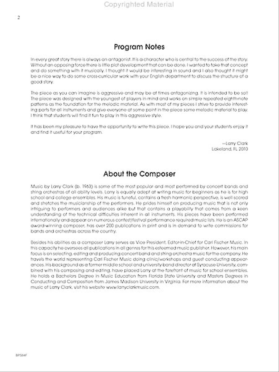 Antagonist Concert Band scores gallery preview page 3