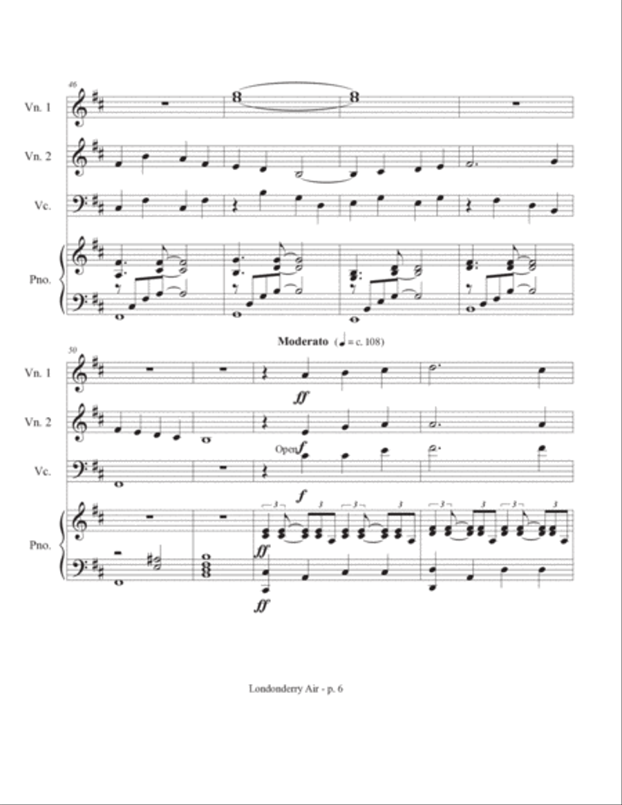 Londonderry Air Londonderry Air Piano Trio scores gallery preview page 6