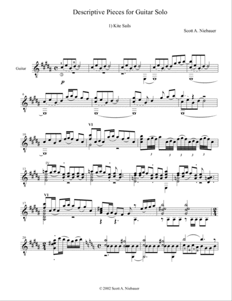 Descriptive Pieces for Guitar Solo Classical Guitar scores gallery preview page 2