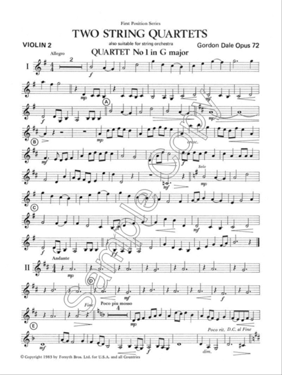 String Quartet No.1 String Quartet scores gallery preview page 3