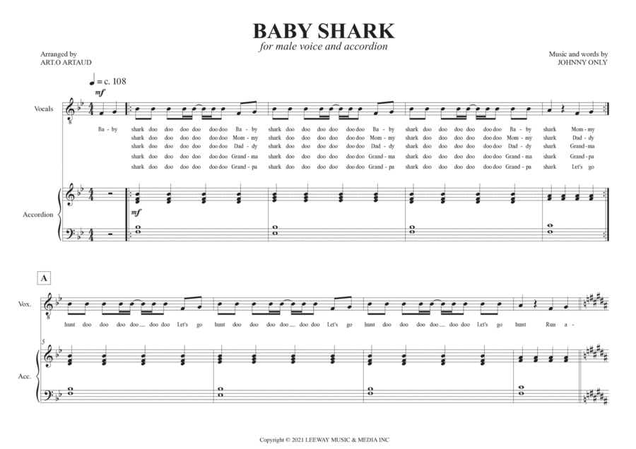 Baby Shark Baby Shark Chamber Music scores gallery preview page 1
