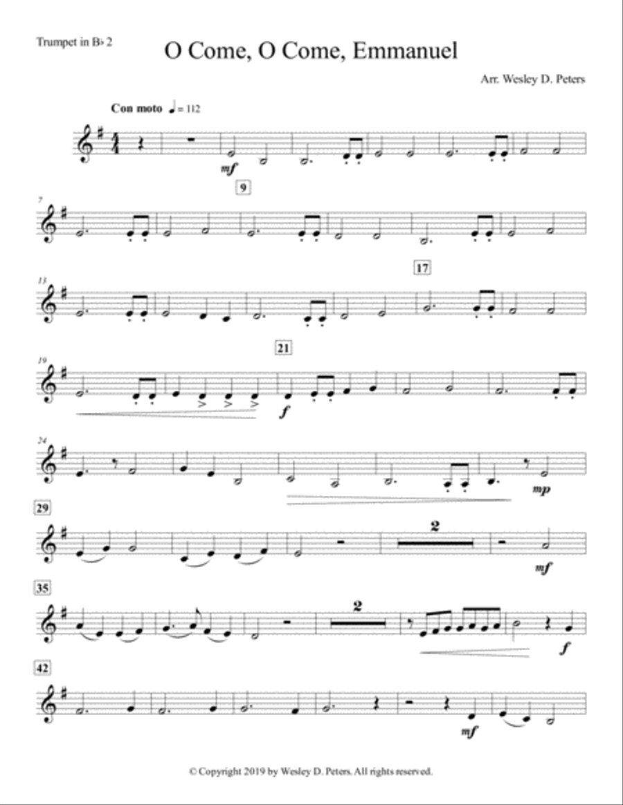 O Come, O Come, Emmanuel (Brass Quartet) Brass Quartet scores gallery preview page 3