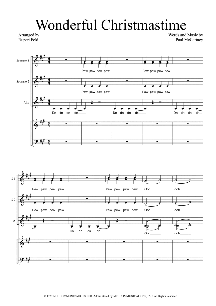 Wonderful Christmastime Wonderful Christmastime SSA scores gallery preview page 1