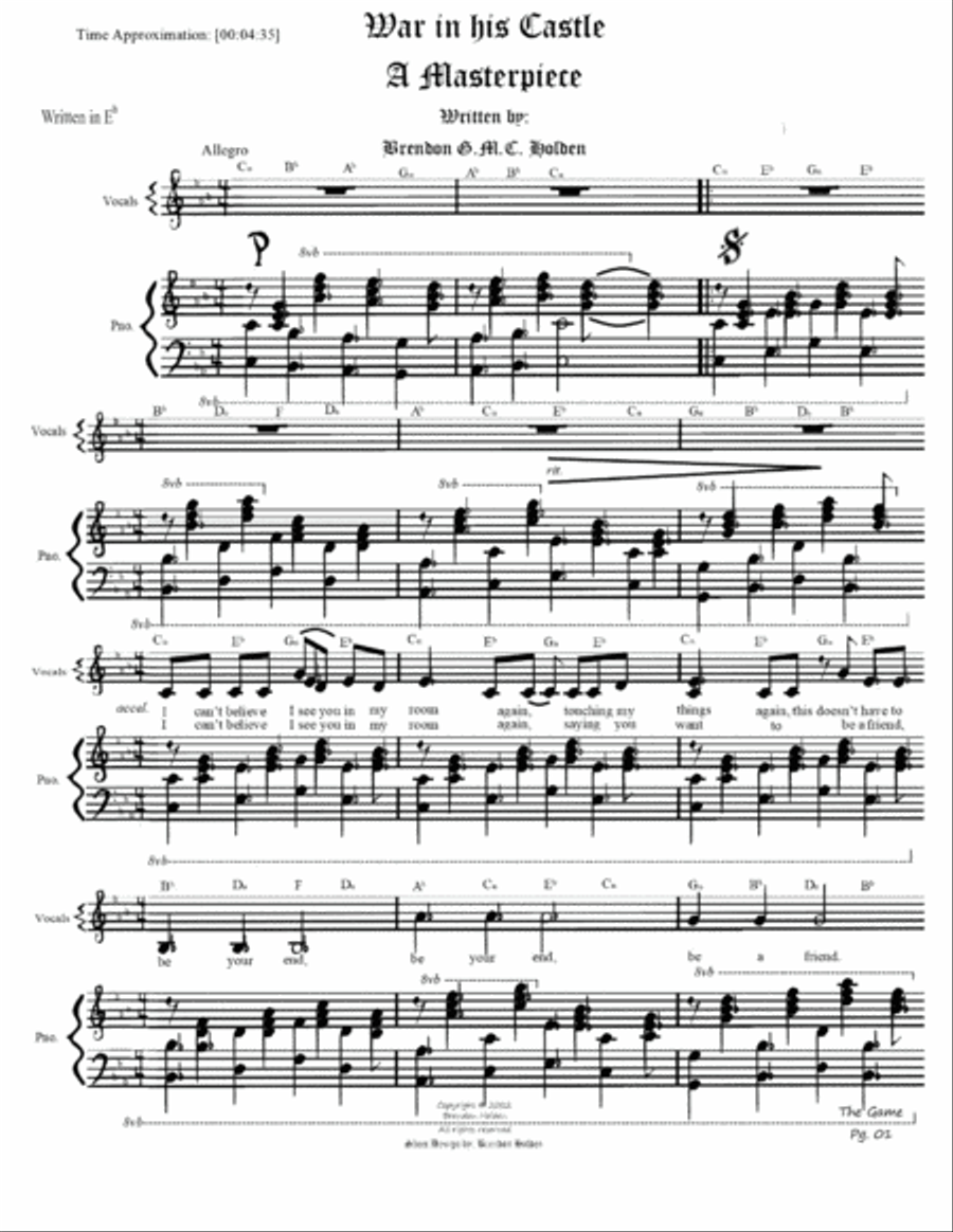 War in his Castle: a masterpiece Voice scores gallery preview page 3
