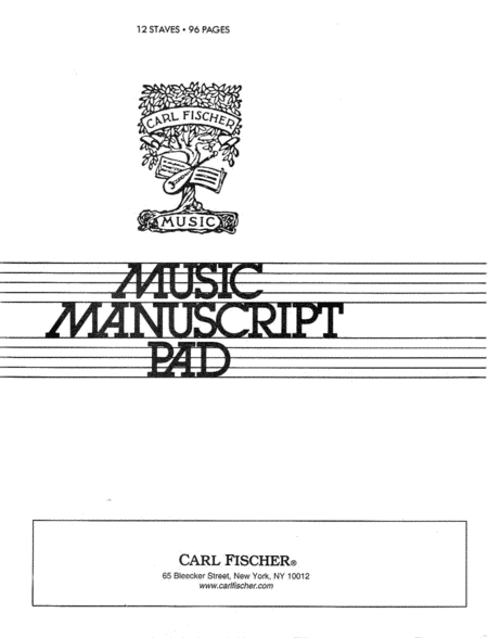 Music Manuscript Pad