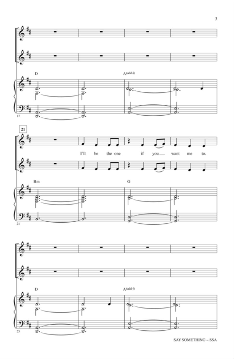 Say Something SSA scores gallery preview page 2