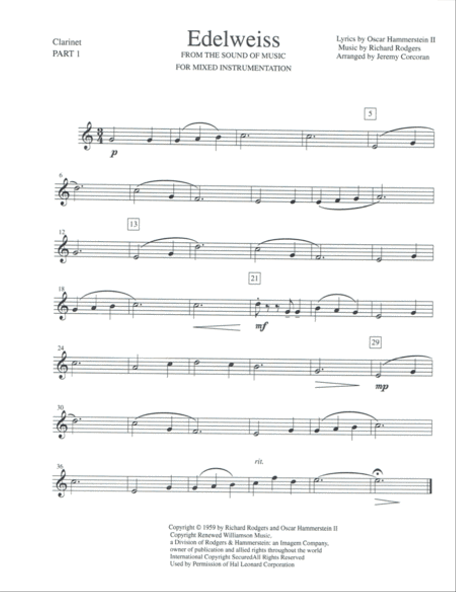 Edelweiss Edelweiss Woodwind Quartet scores gallery preview page 6