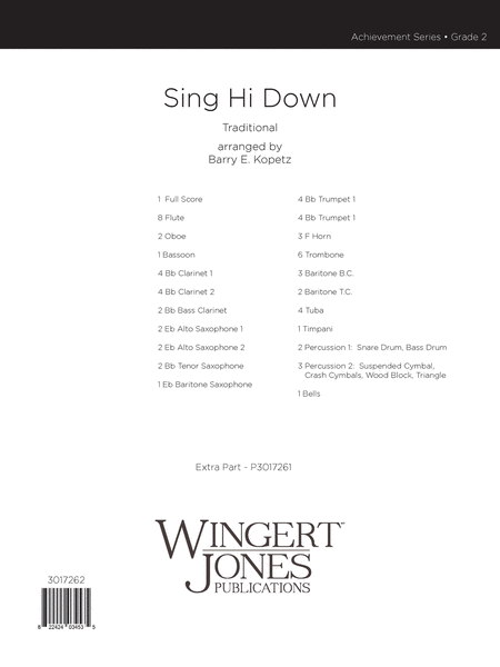Sing Hi Down - Full Score
