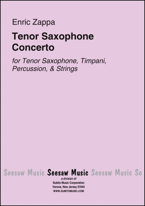 Book cover for Tenor Saxophone Concerto