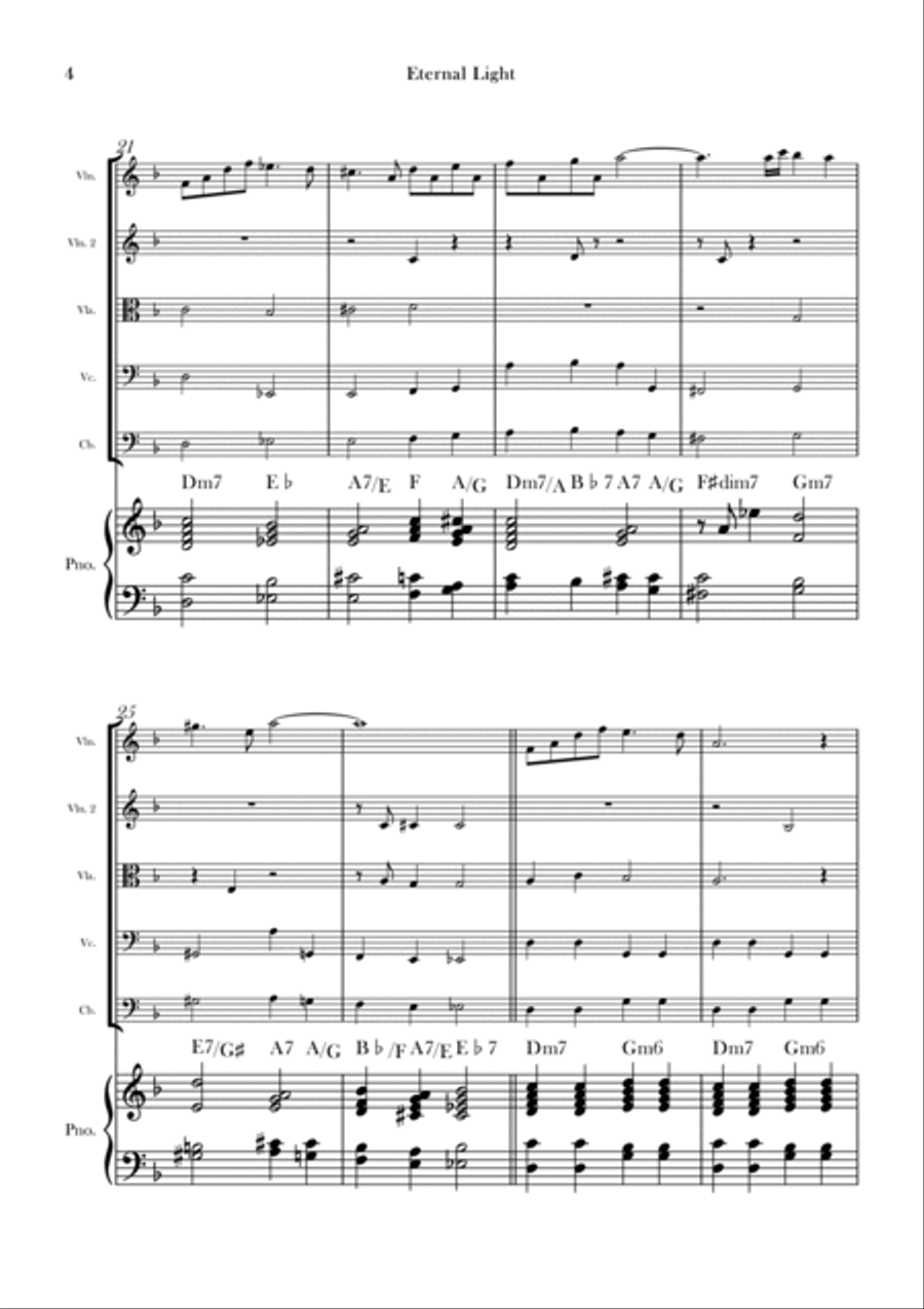 Eternal Light Eternal Light String Quintet scores gallery preview page 4