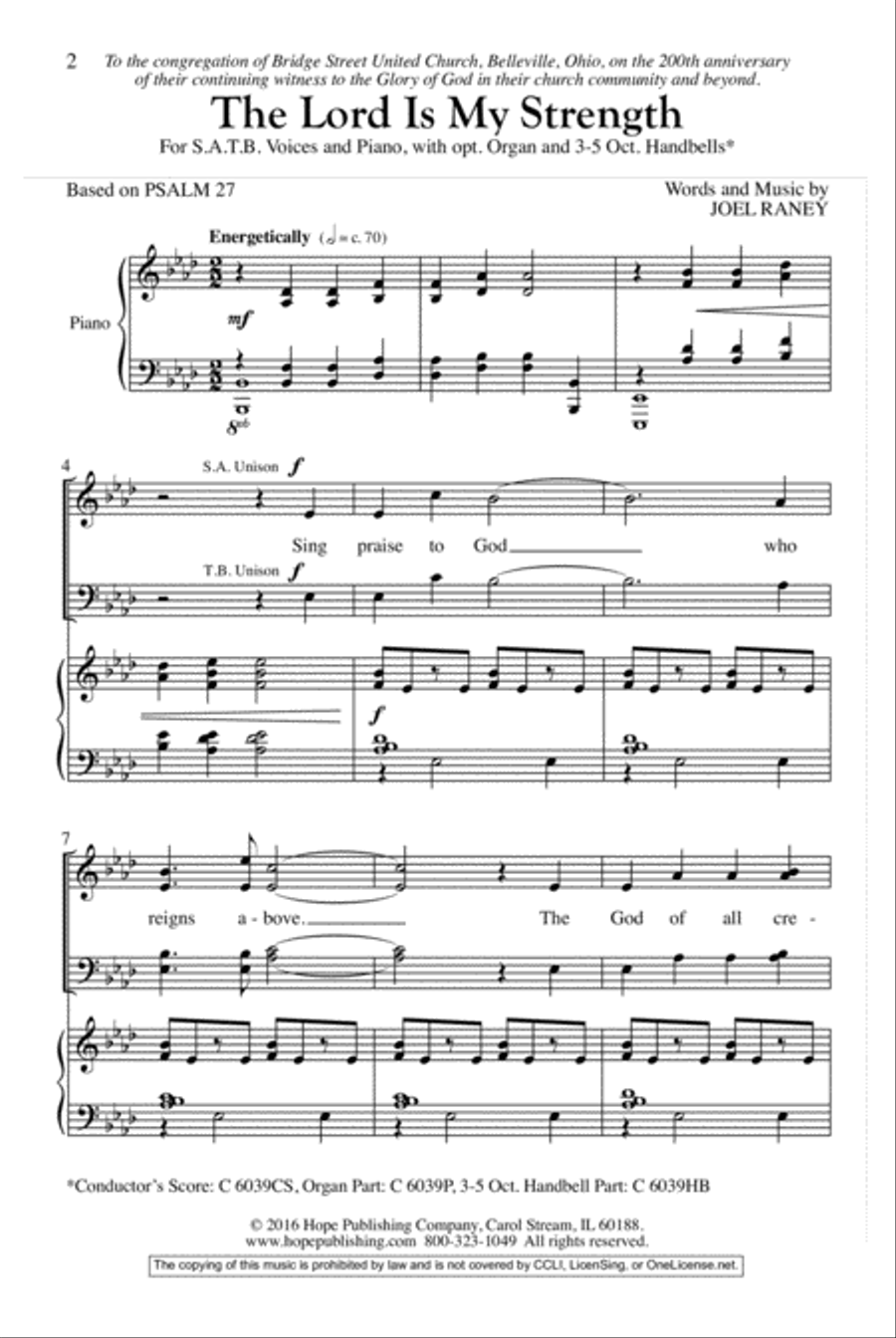The Lord Is My Strength 4-Part scores gallery preview page 2