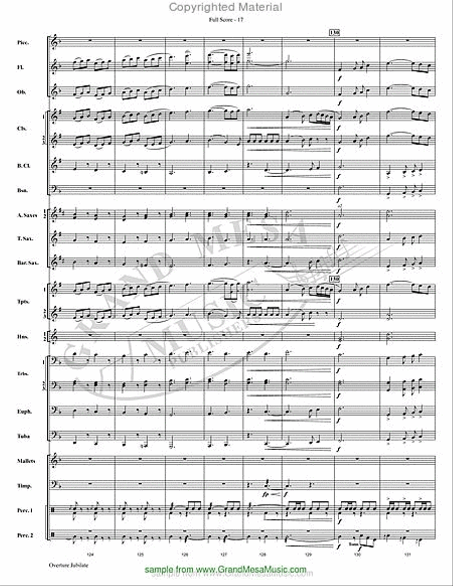 Overture Jubilate Concert Band scores gallery preview page 18