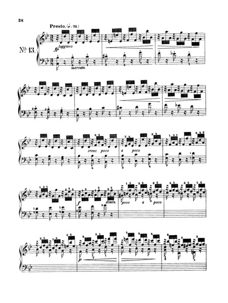 Czerny: School of Velocity, Op. 299 No. 13