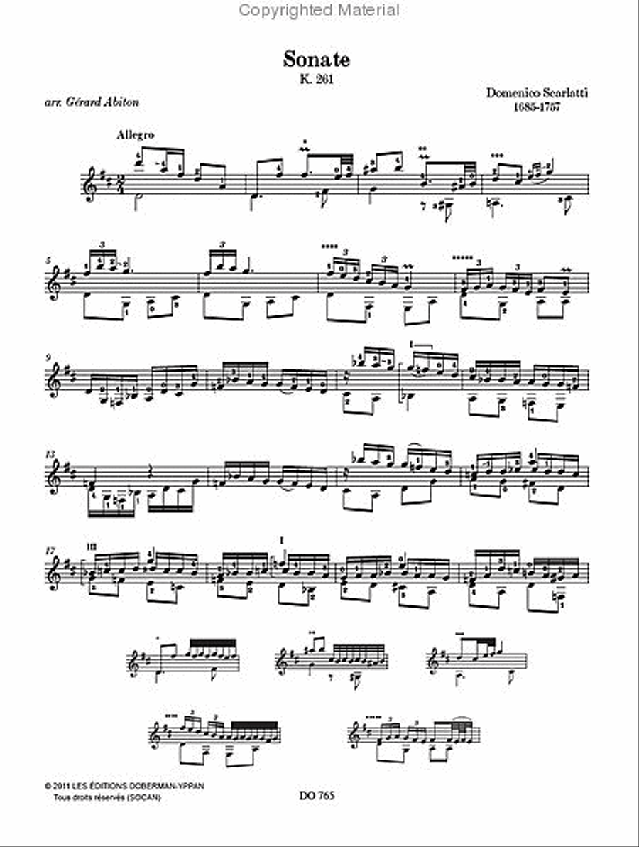 2 Sonates, vol. 5, K. 261, 492 Classical Guitar scores gallery preview page 2