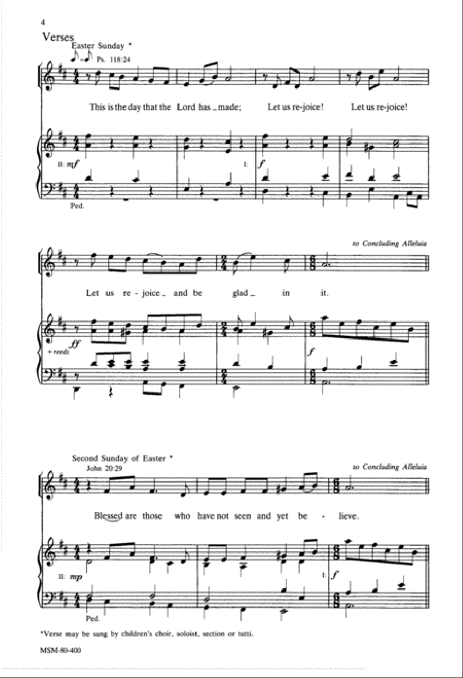 Verses for the Sundays of Easter Unison Choir scores gallery preview page 4