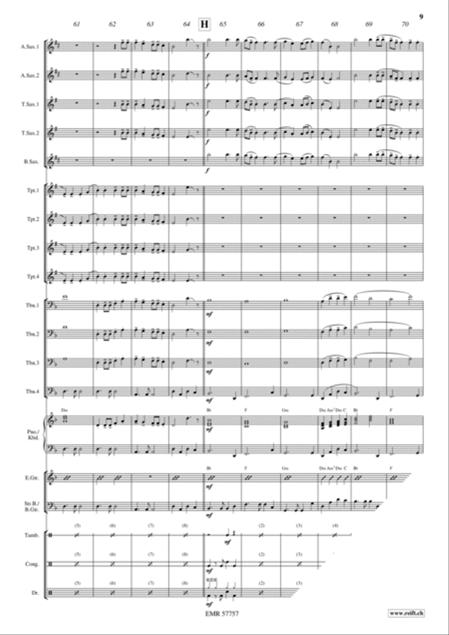 Wellerman Big Band scores gallery preview page 9
