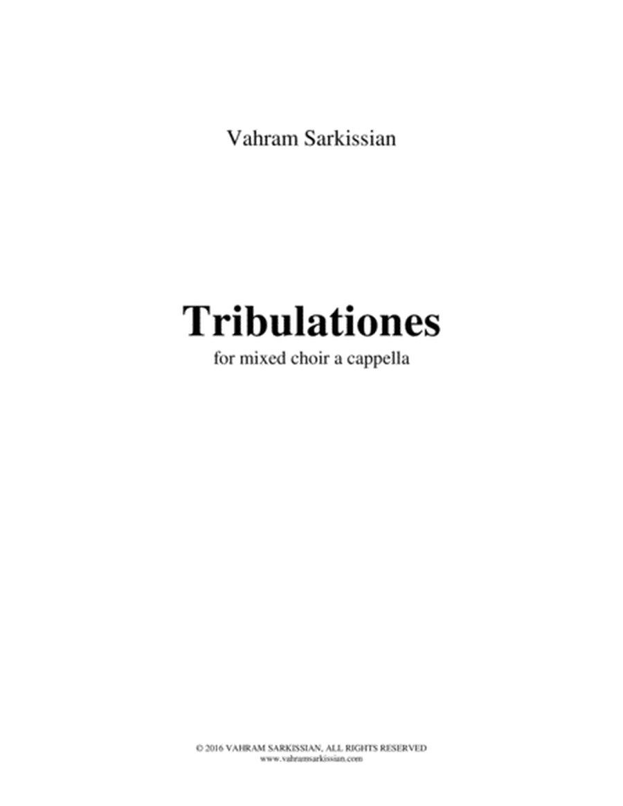 Tribulationes for mixed choir a cappella image number null