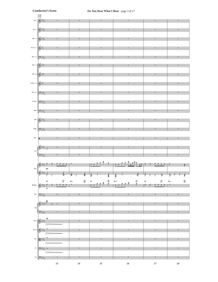 Do You Hear What I Hear Full Orchestra scores gallery preview page 6