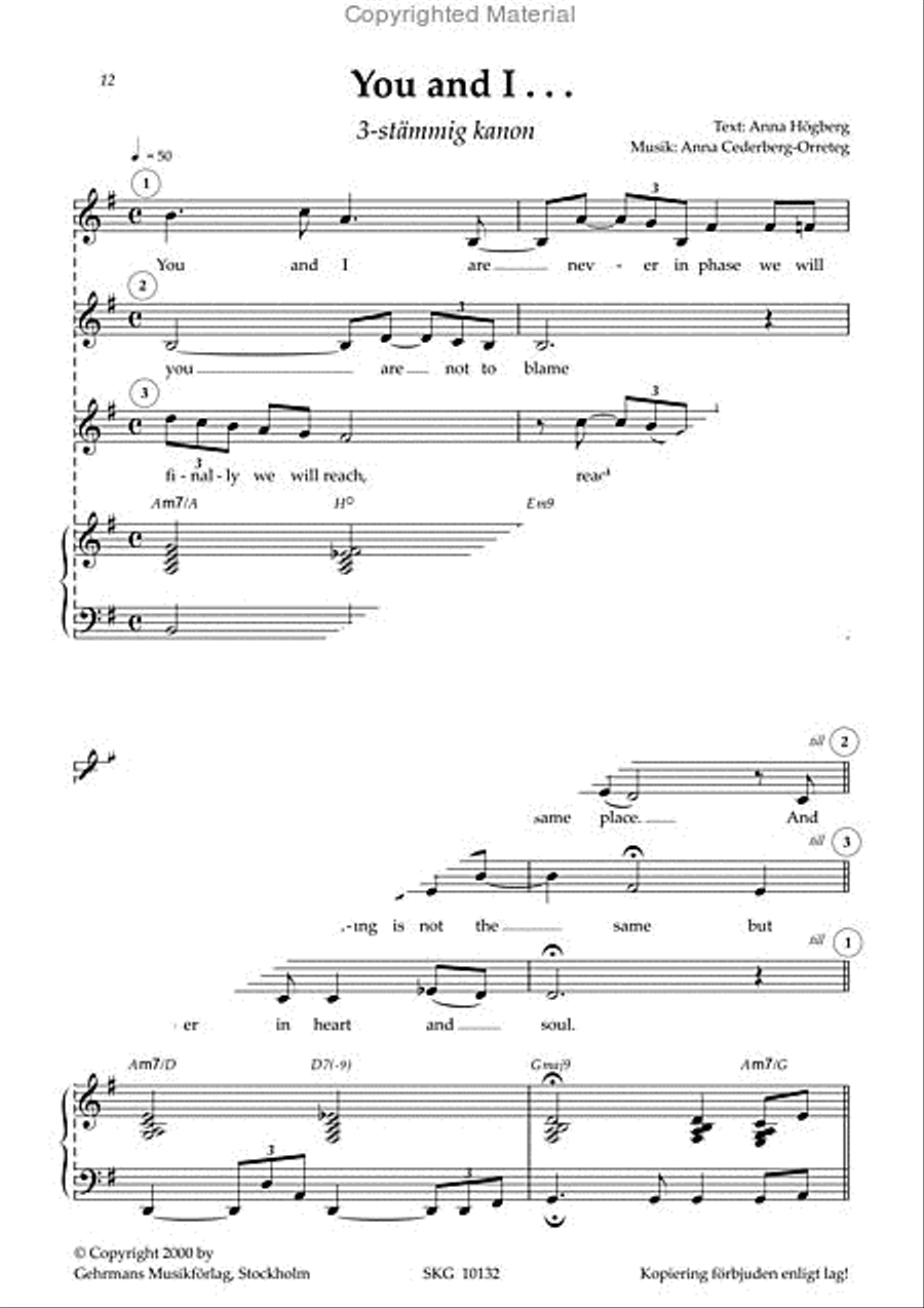 You and I You and I SSA scores gallery preview page 6