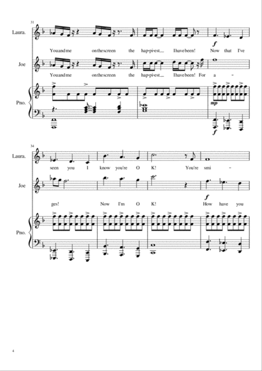 You and Me On The Screen Piano scores gallery preview page 4