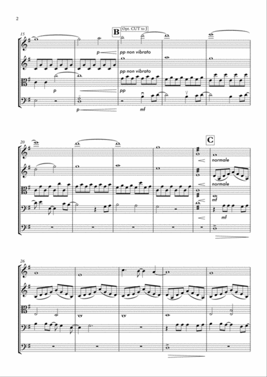A Million Dreams String Quintet scores gallery preview page 2