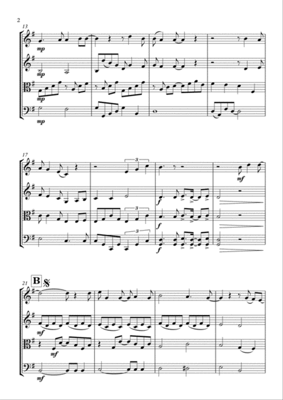 Feels Like Home Feels Like Home String Quartet scores gallery preview page 3