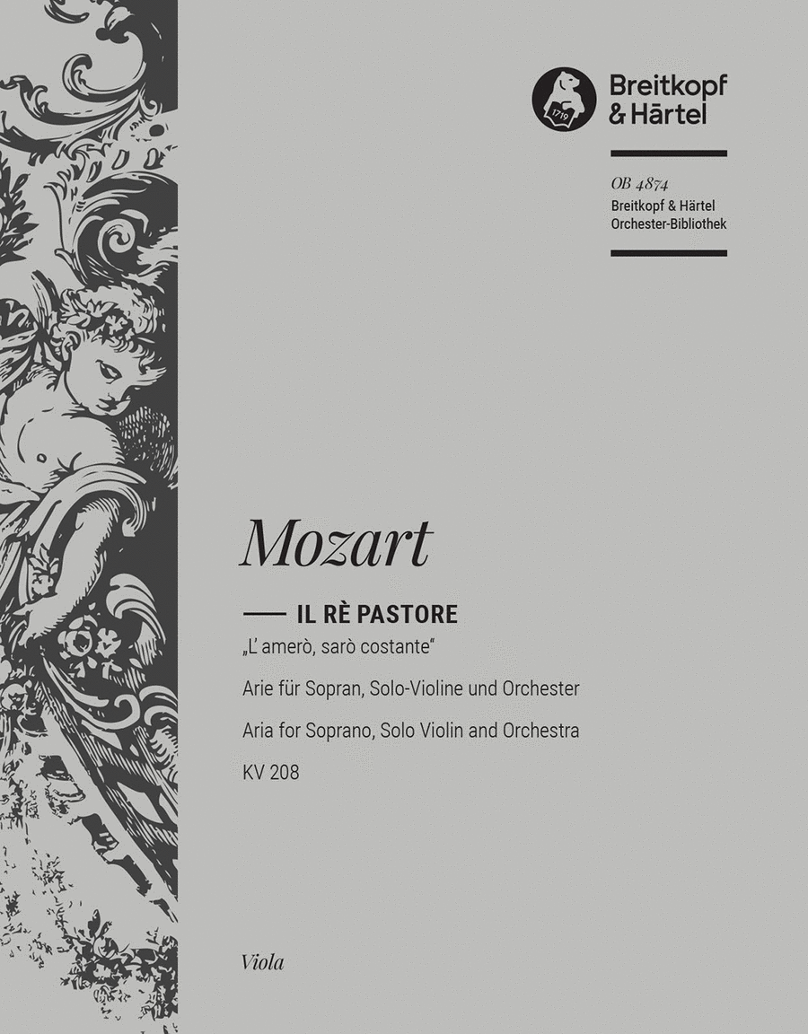 “Il Re pastore” KV 208 – L’amerò, sarò costante Orchestra scores gallery preview page 1