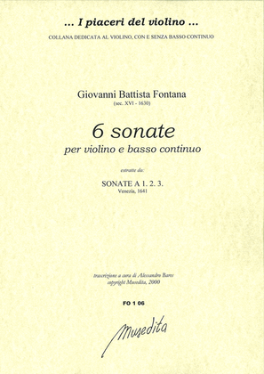 Book cover for 6 Sonate per violino e b.c. (Venezia, 1641)