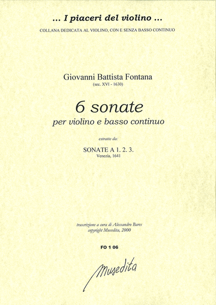 6 Sonate per violino e b.c. (Venezia, 1641)