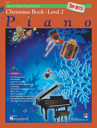 Book cover for Alfred's Basic Piano Library Top Hits! Christmas, Book 2