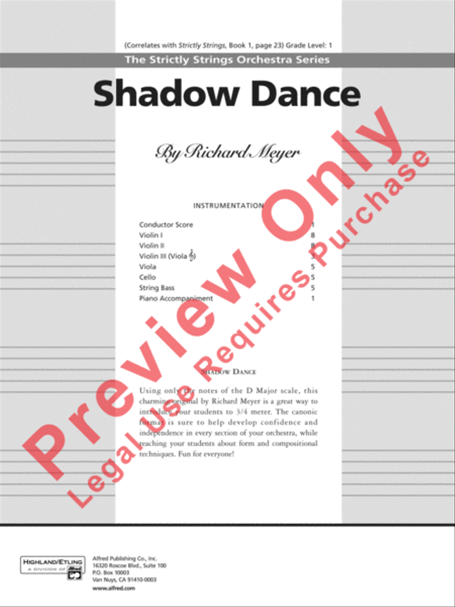 Shadow Dance String Orchestra scores gallery preview page 2