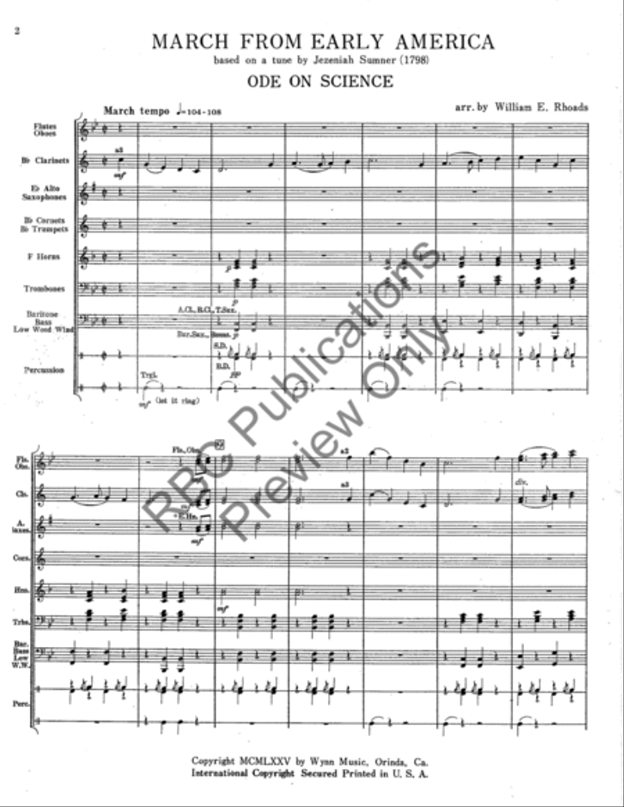 March From Early America (Score) Concert Band scores gallery preview page 3