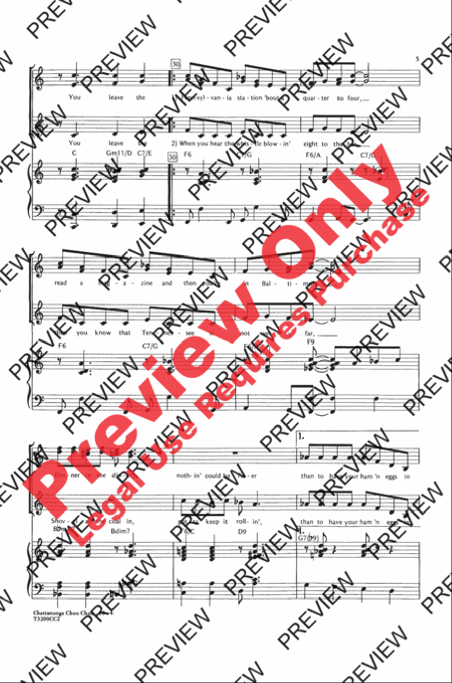Chattanooga Choo Choo Chattanooga Choo Choo SSA scores gallery preview page 5