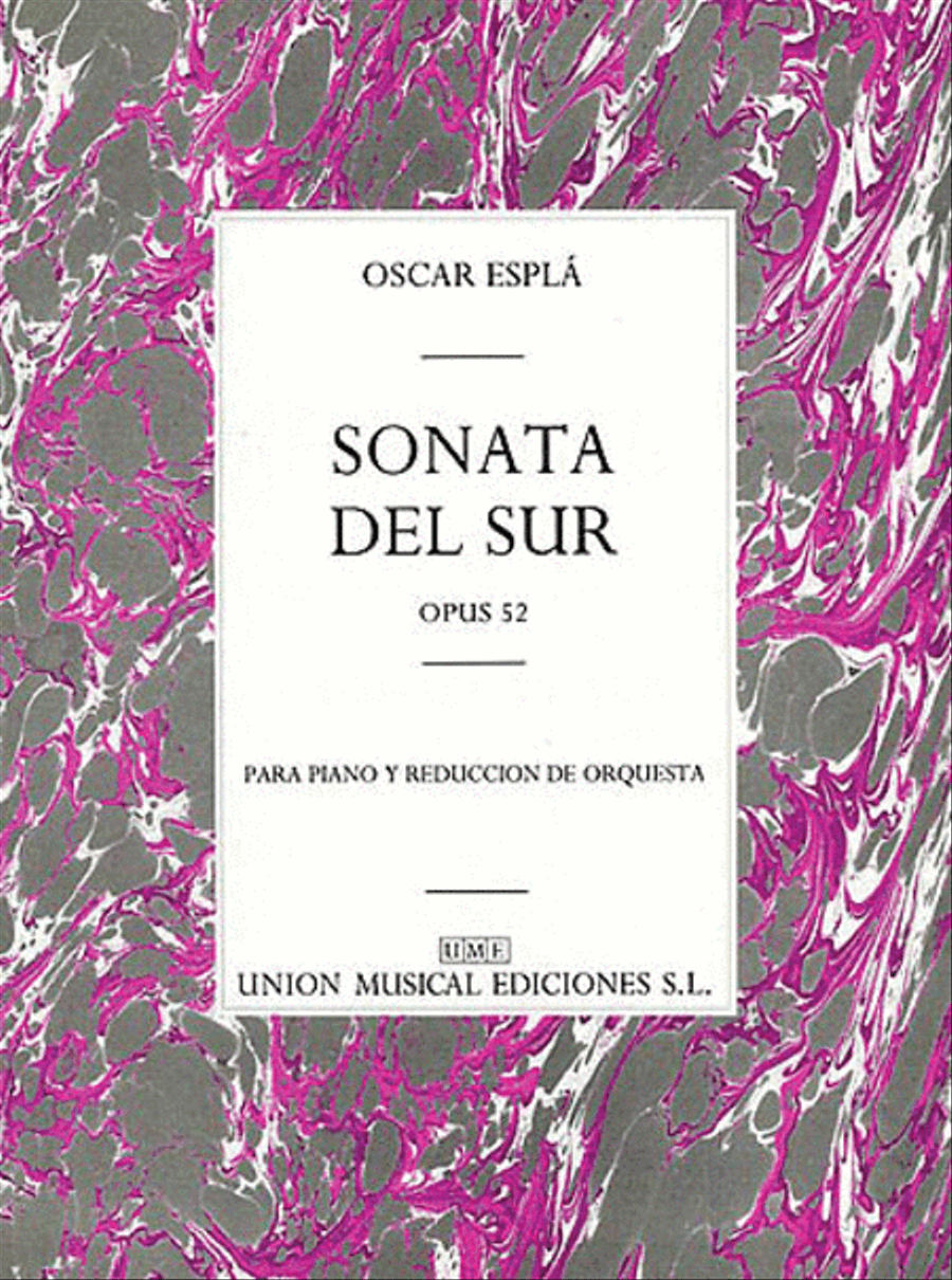 Espla Sonata Del Sur Op.52 Pf/orch Solo Pf/pf Red Piano Solo scores gallery preview page 1