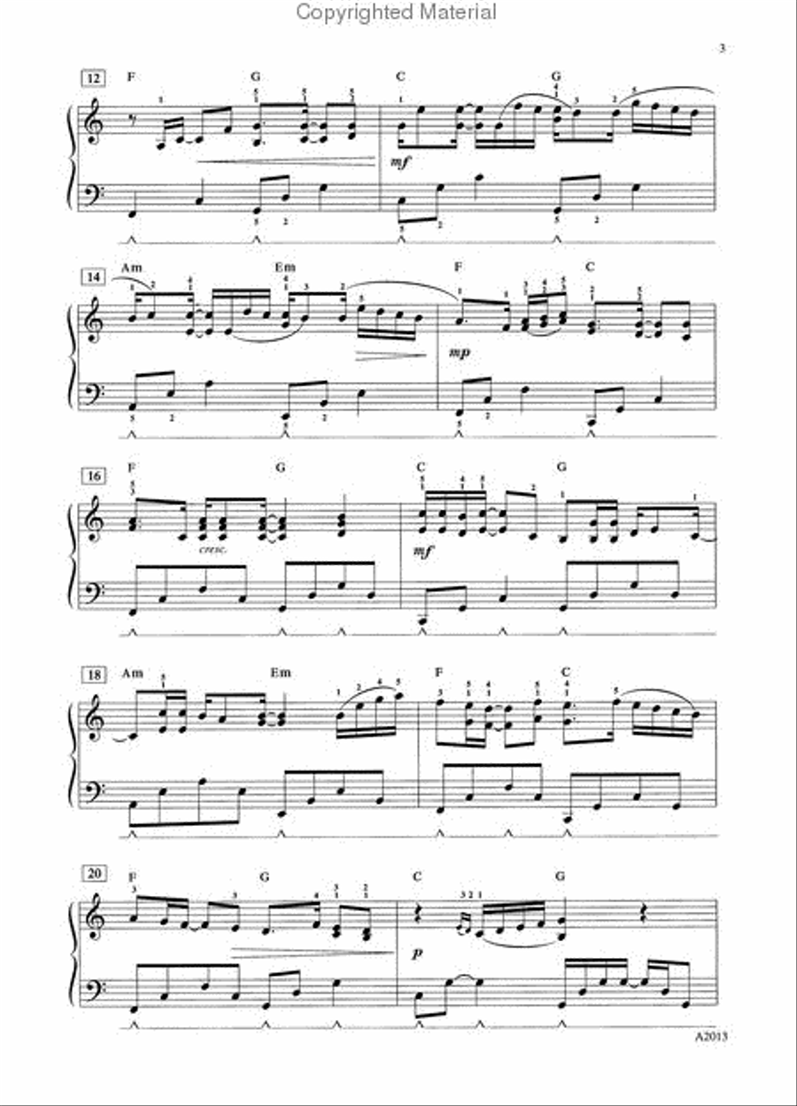 Pachelbel Canon (Jazz Version) Piano Method scores gallery preview page 3