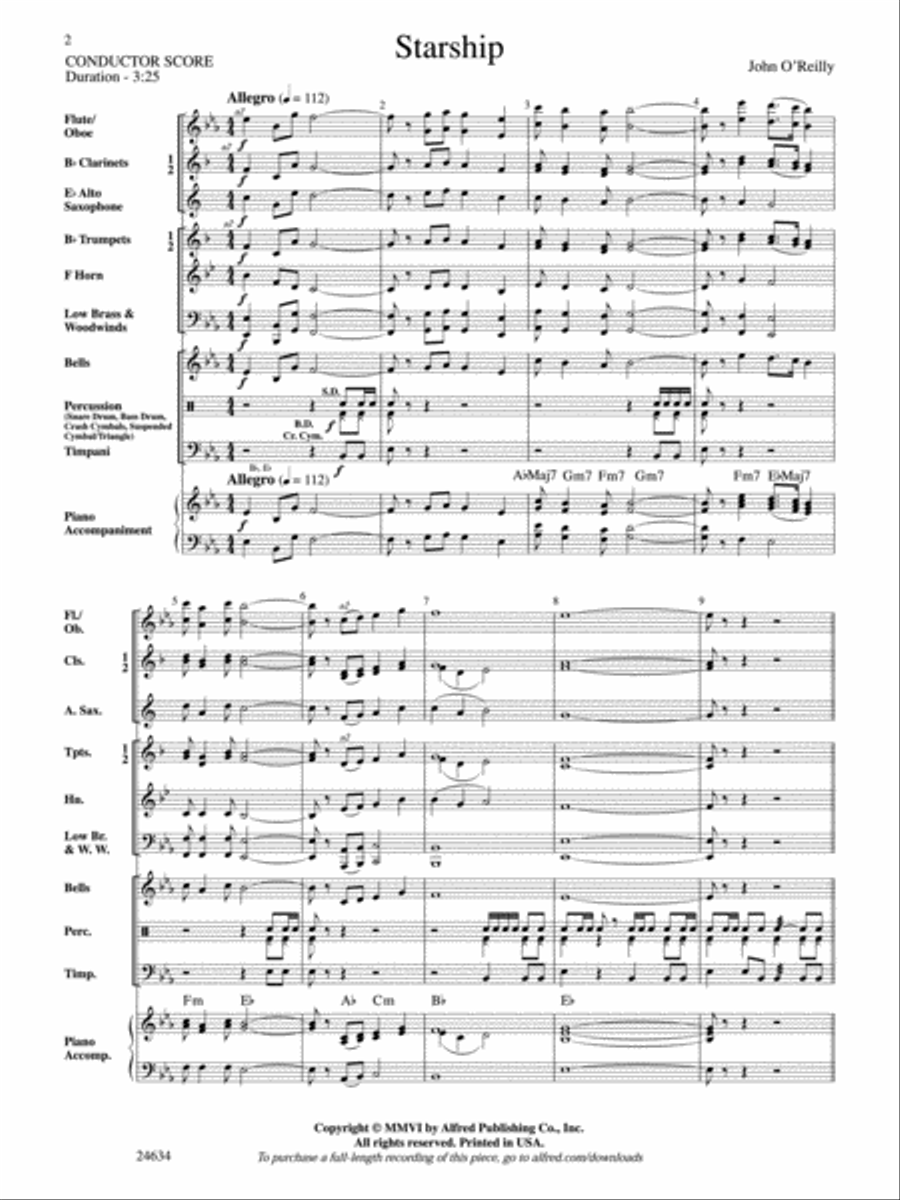 Starship Starship Concert Band scores gallery preview page 2