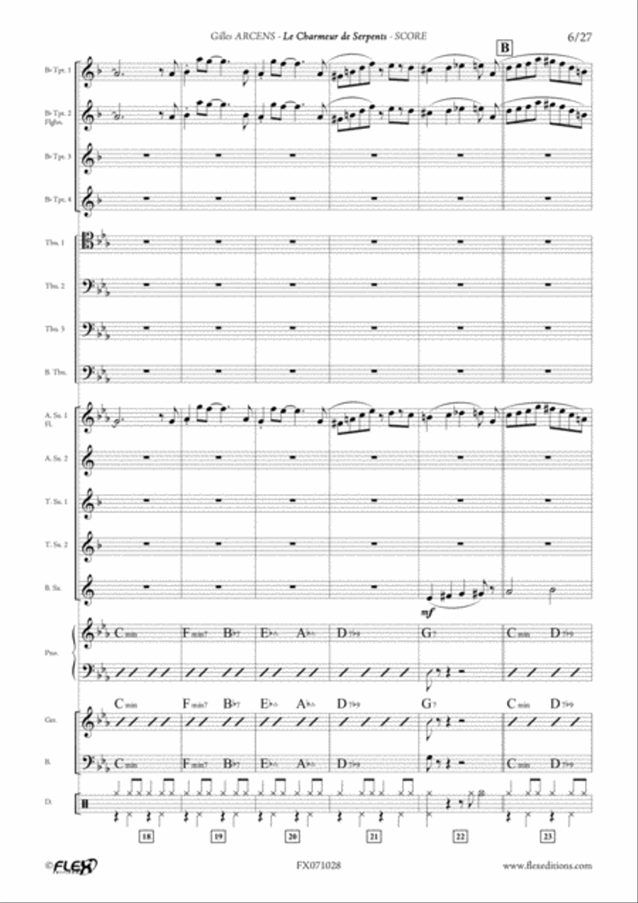 Le Charmeur de Serpents Big Band scores gallery preview page 6