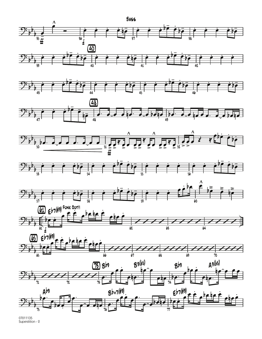 Superstition - Bass Jazz Ensemble scores gallery preview page 2