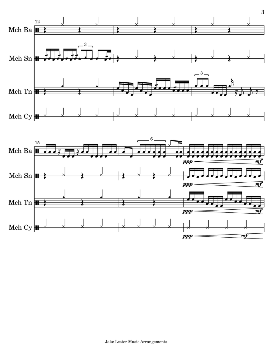 Gamma Ray (Cadence) Percussion Ensemble scores gallery preview page 3