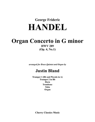 Book cover for Concerto in G minor for Organ and Brass Quintet