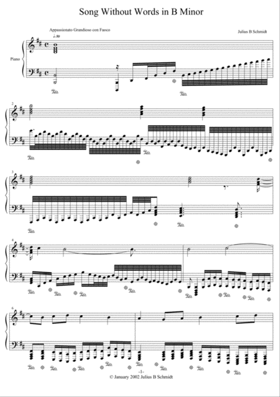 Song Without Words Set 2, No. 4 in B minor Piano Solo scores gallery preview page 2