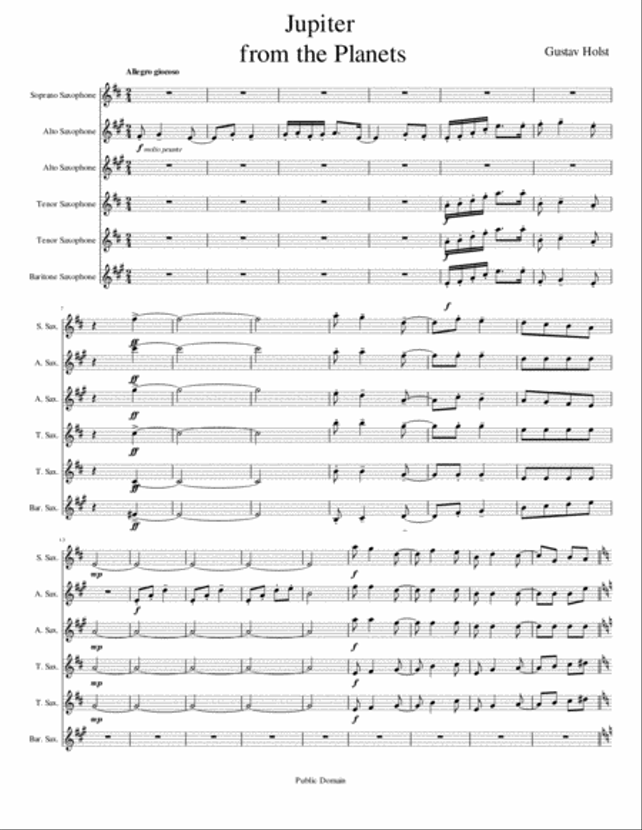 Jupiter Jupiter Woodwind Ensemble scores gallery preview page 1