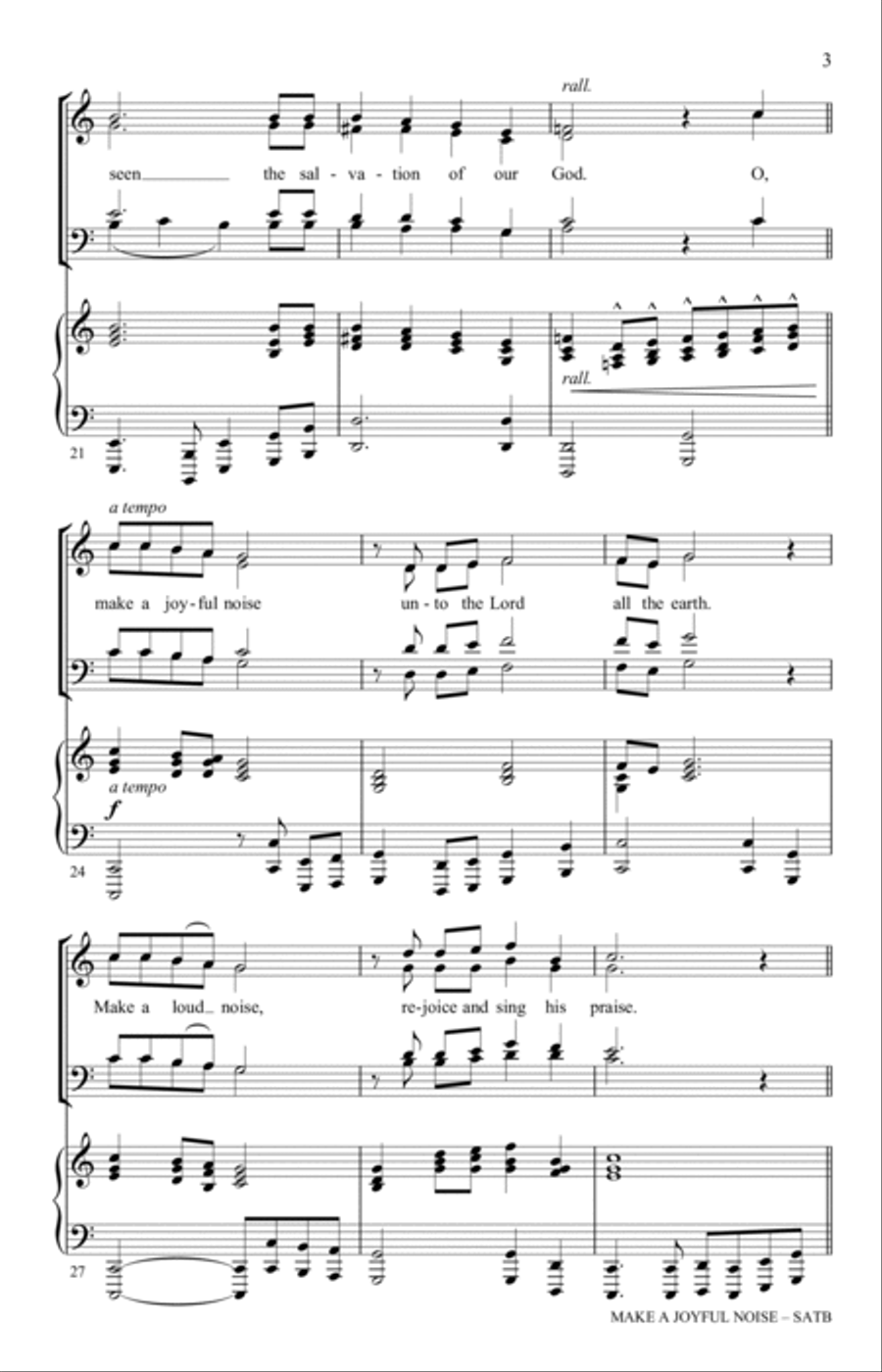 Make A Joyful Noise - The Coronation Anthem (for SATB and Piano) 4-Part scores gallery preview page 3