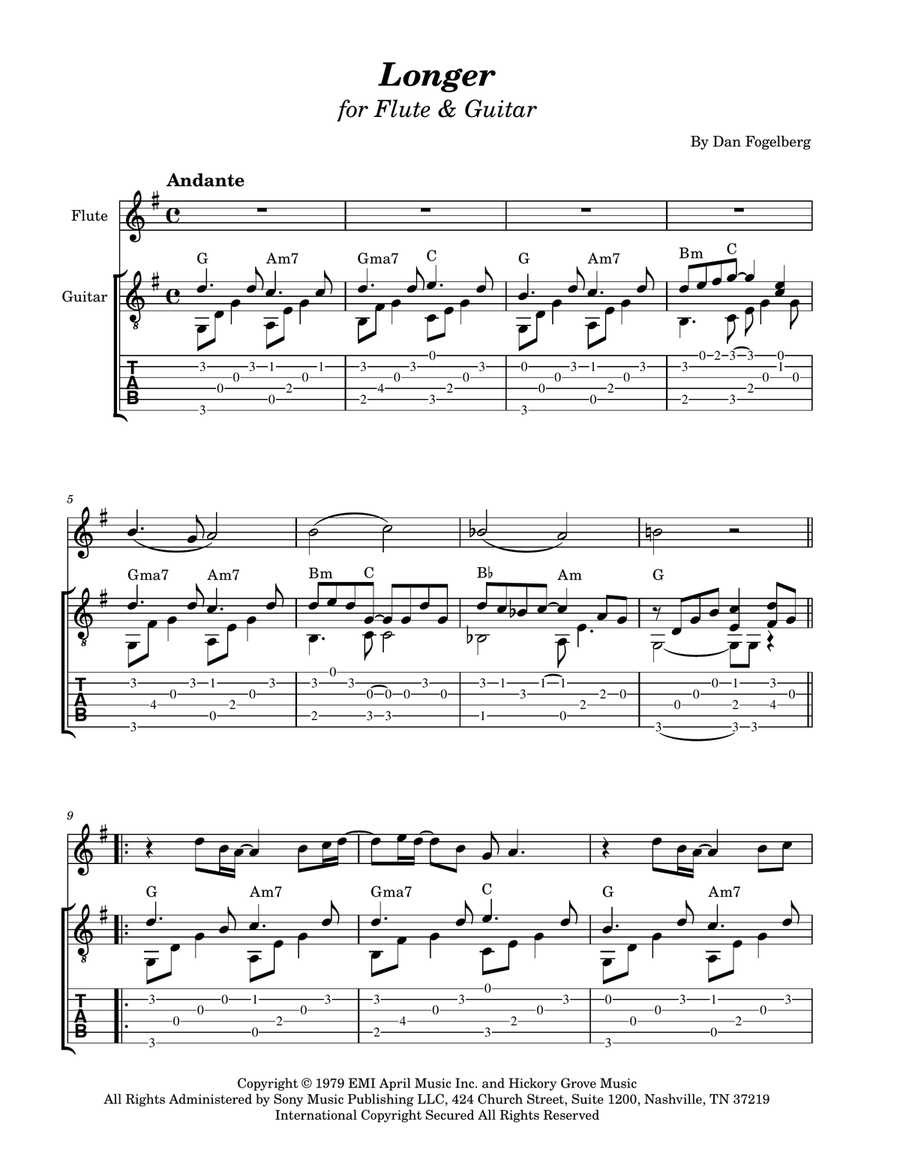 Longer Longer Flute scores gallery preview page 3